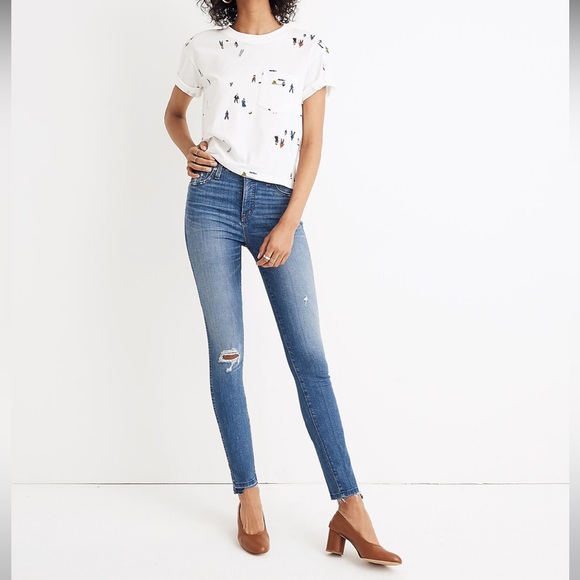 Madewell 10" High-Rise Skinny Jeans: Drop Step-Hem Edition - Picture 3 of 4